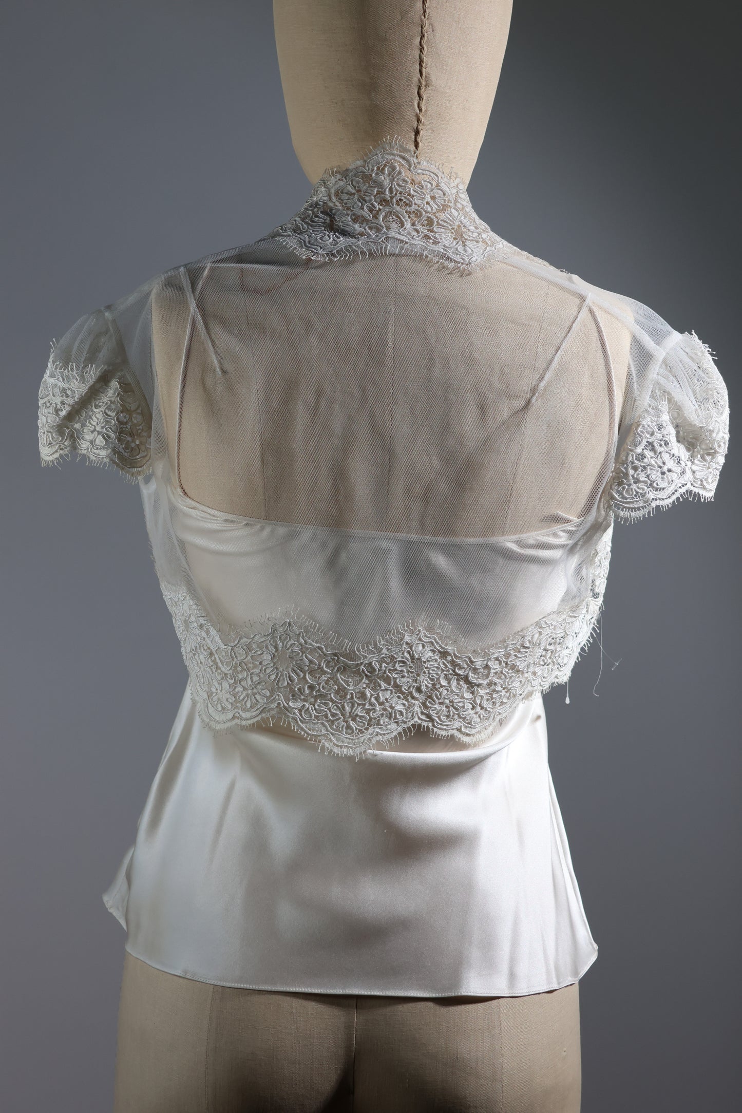 David Fielden Bolero Tulle Lace - White