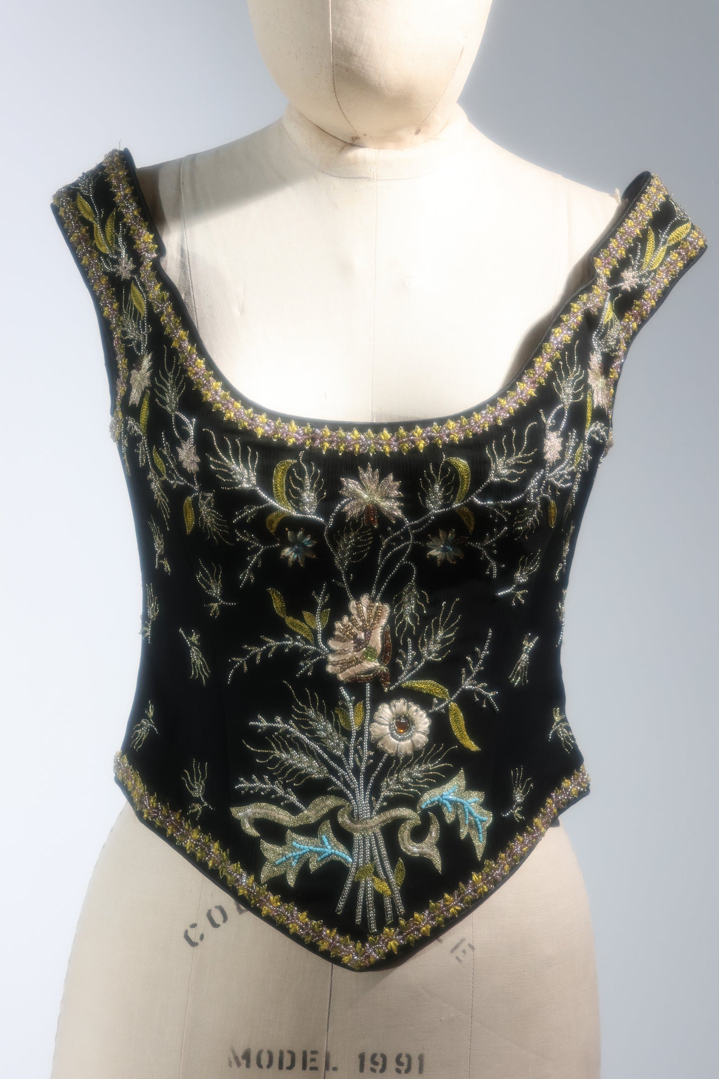 Eavis & Brown Corset TP149 BLK / Multi Seaweed Off Shoulder