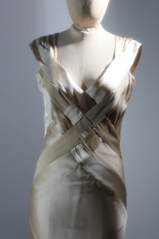 Eavis & Brown Criss-Cross Gown Ivory