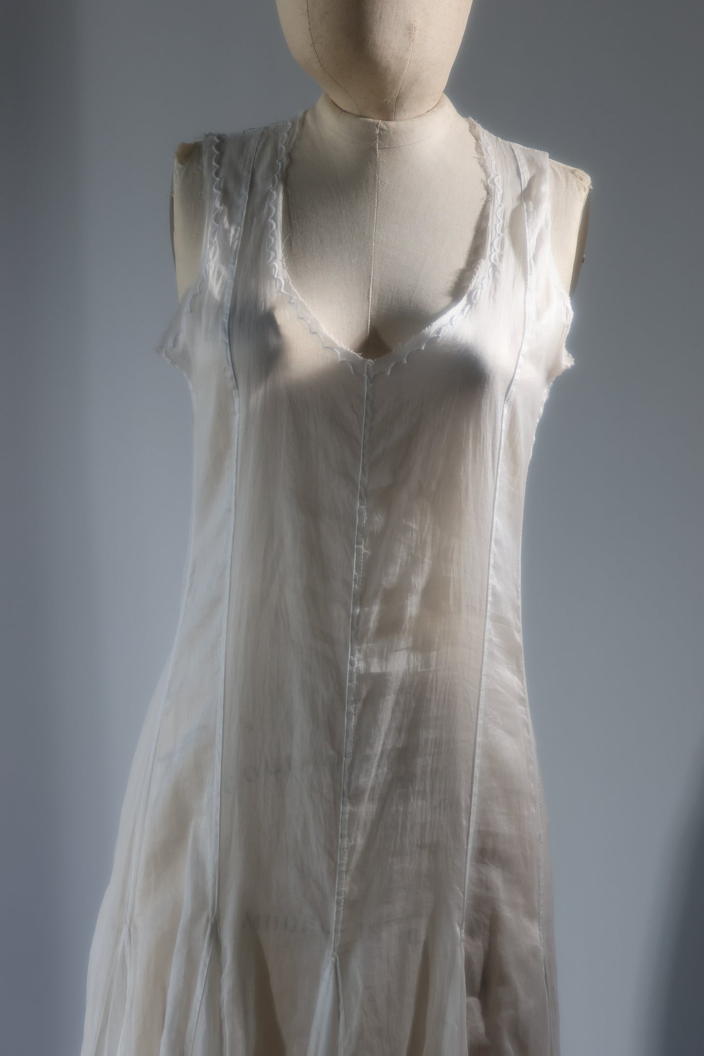 Les Habitudes Cotton Organdy Dress Long - White