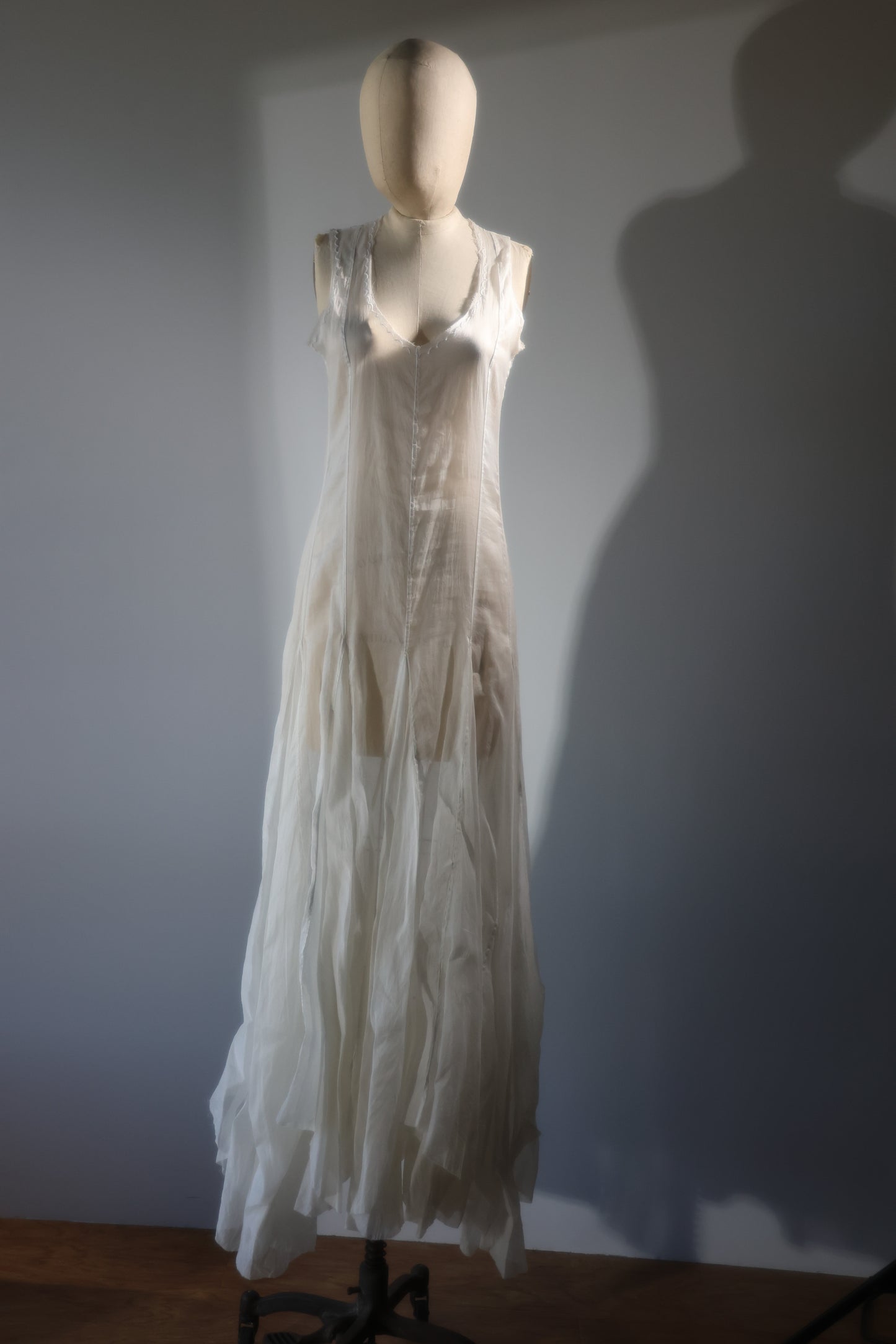 Les Habitudes Cotton Organdy Dress Long - White