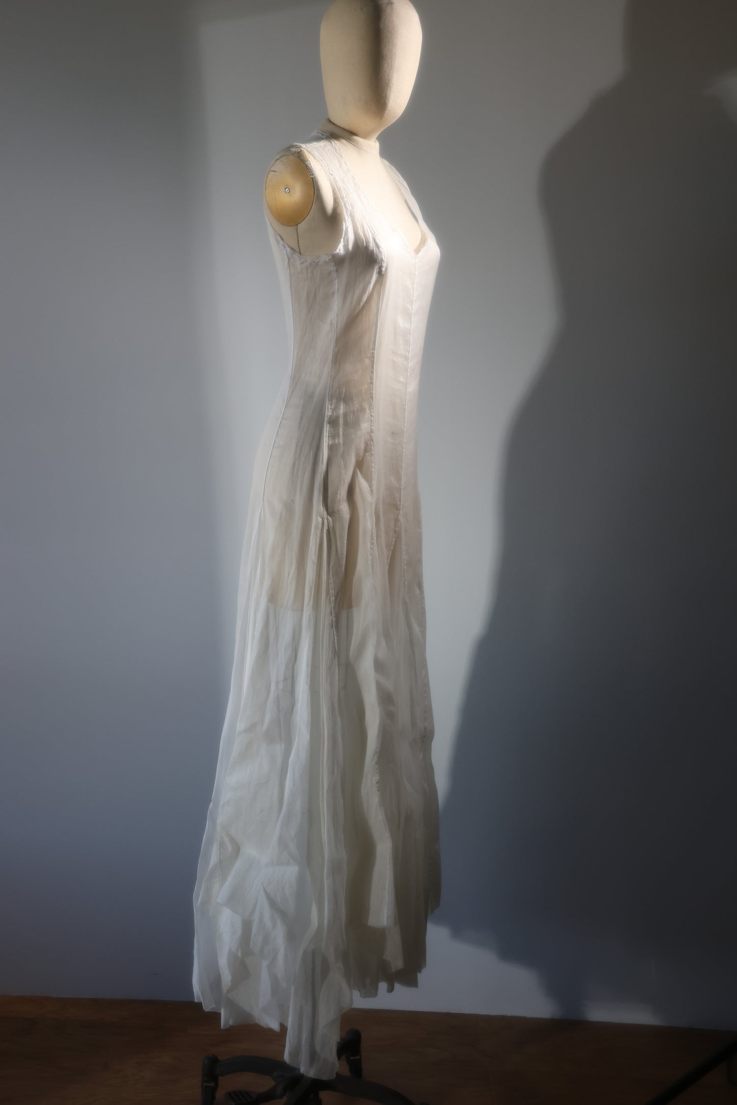 Les Habitudes Cotton Organdy Dress Long - White