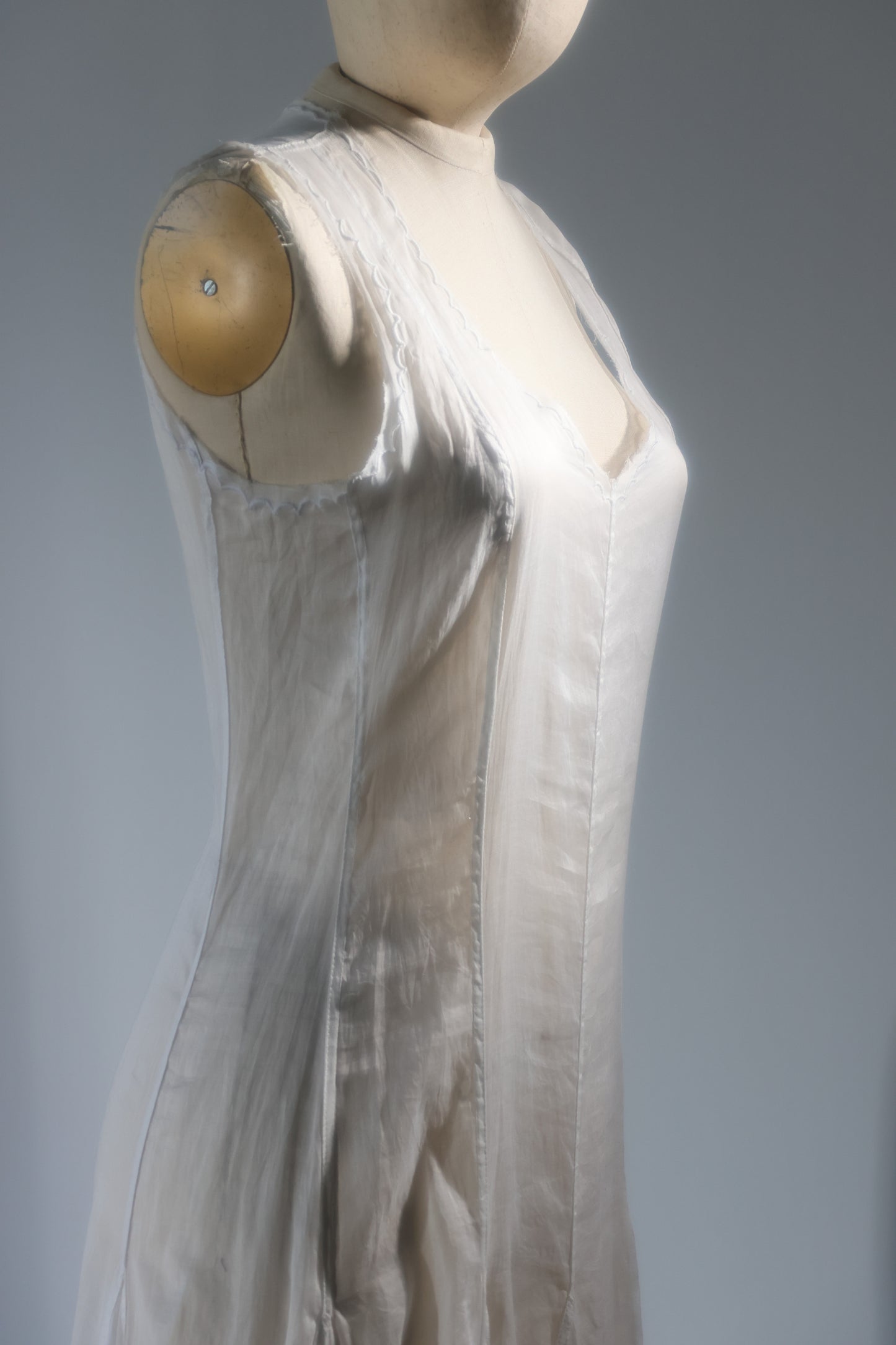 Les Habitudes Cotton Organdy Dress Long - White