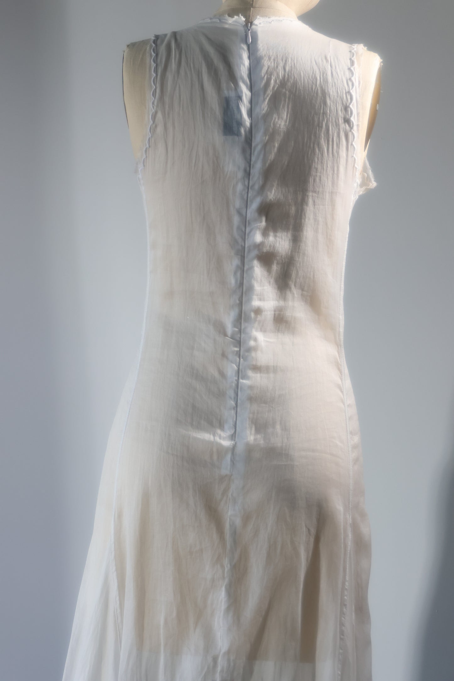Les Habitudes Cotton Organdy Dress Long - White
