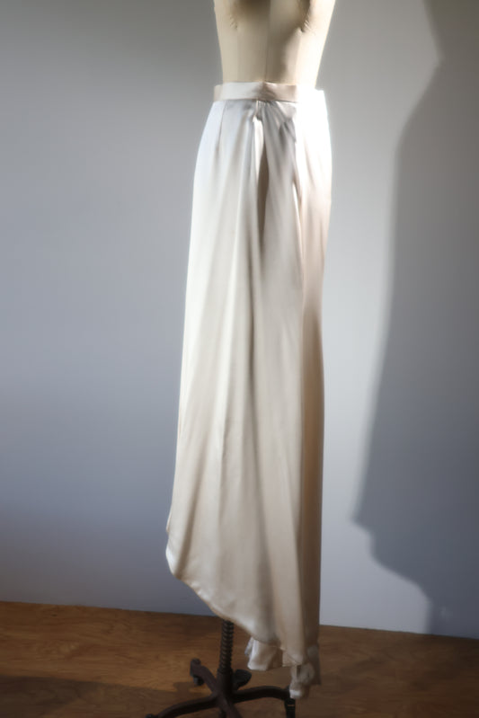 Eavis & Brown Silk Ivory Skirt