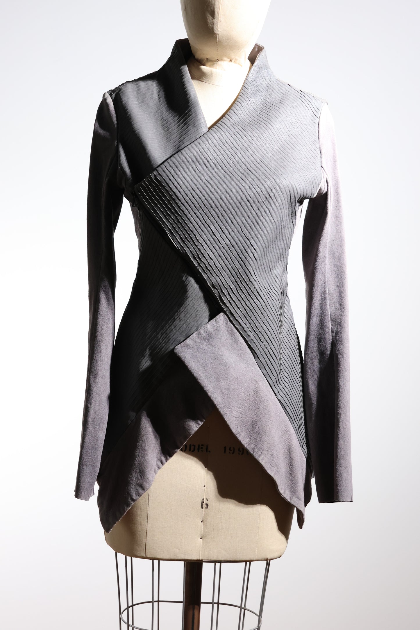 Masnada LDS Leather Jacket - Grey