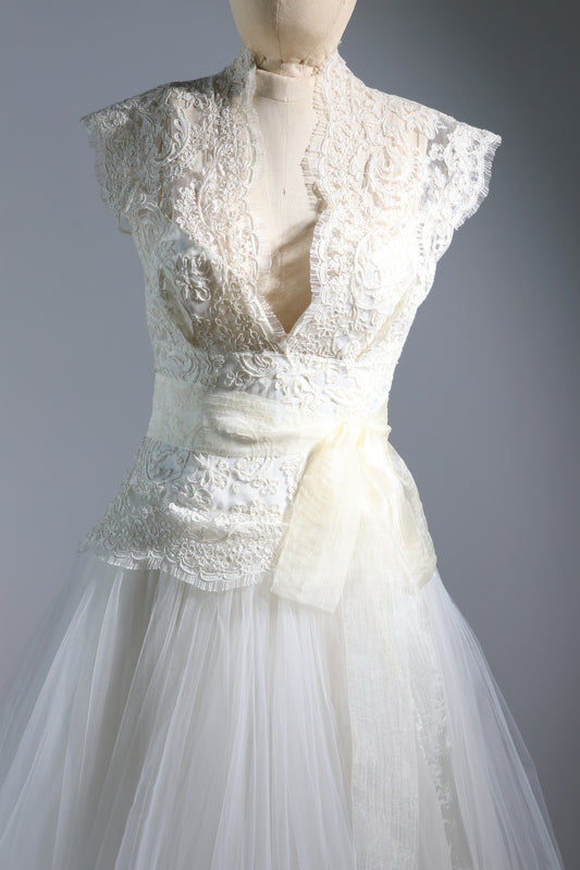 Eavis & Brown Grace Dress Long Silk Tulle - Ivory
