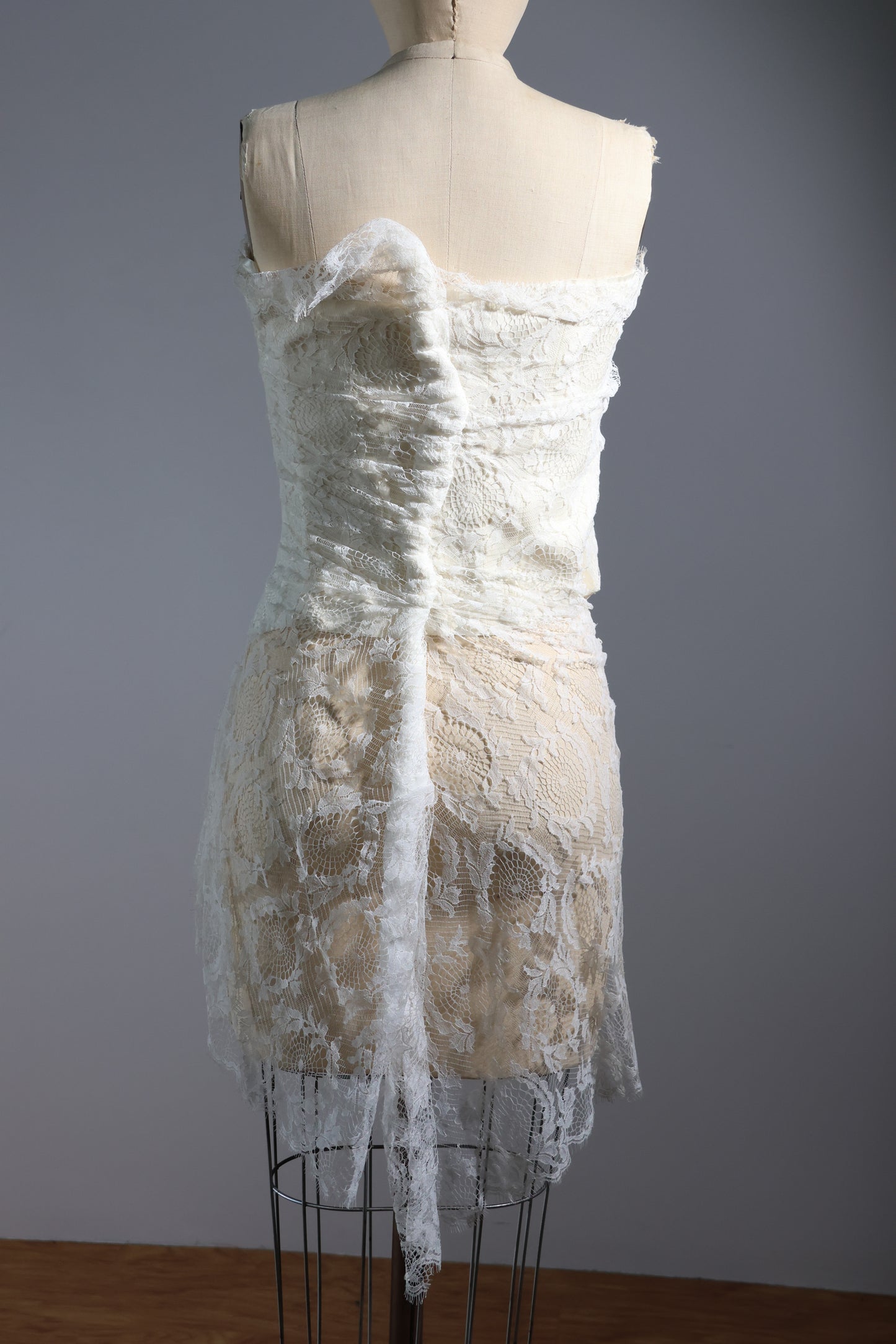 Marc Le Bihan Lace Overlay Bustier - Ecru / Ecru
