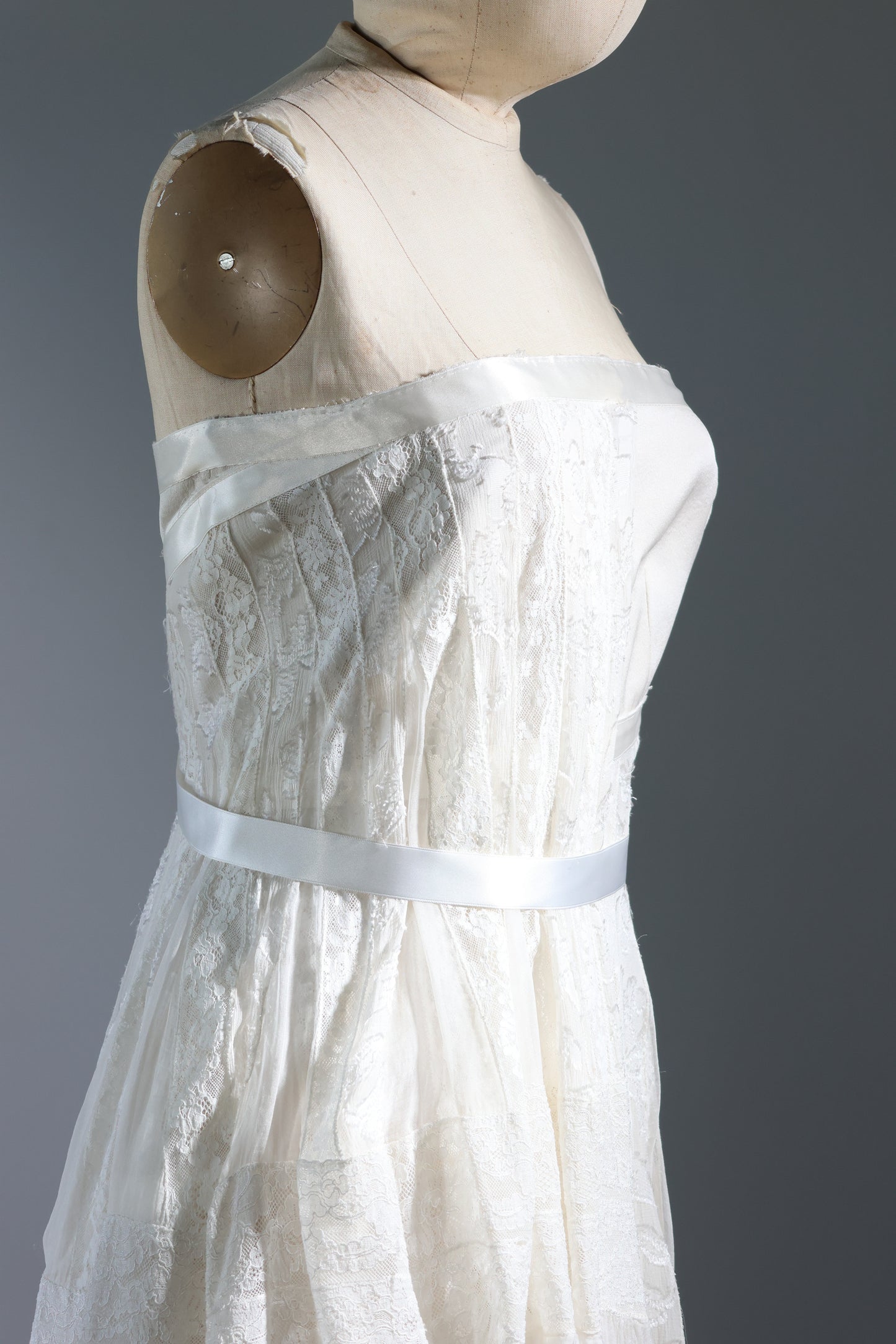 Marc Le Bihan Strapless Lace Dress - Ecru