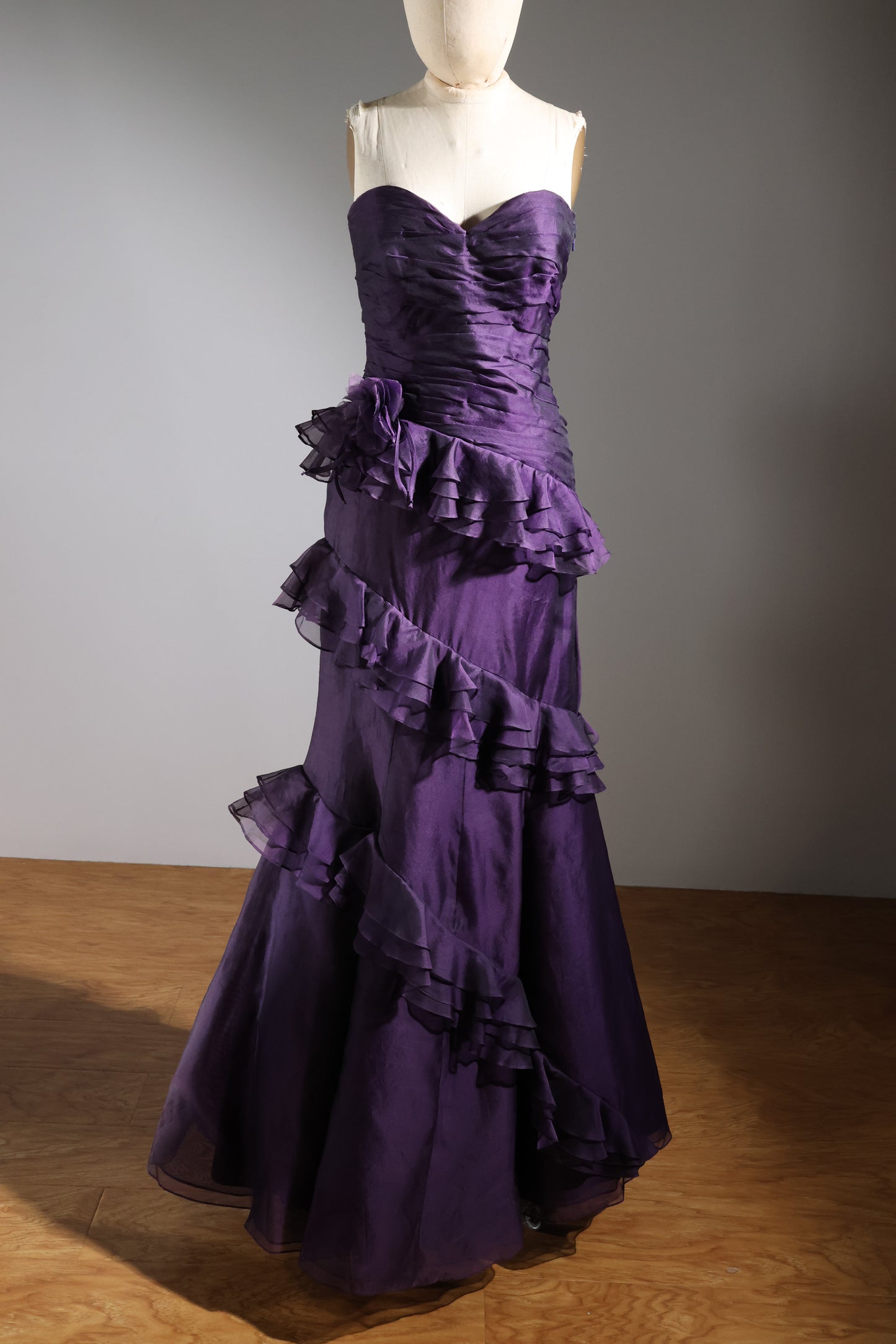 Eavis & Brown Assymetrical Dress - Black Currant