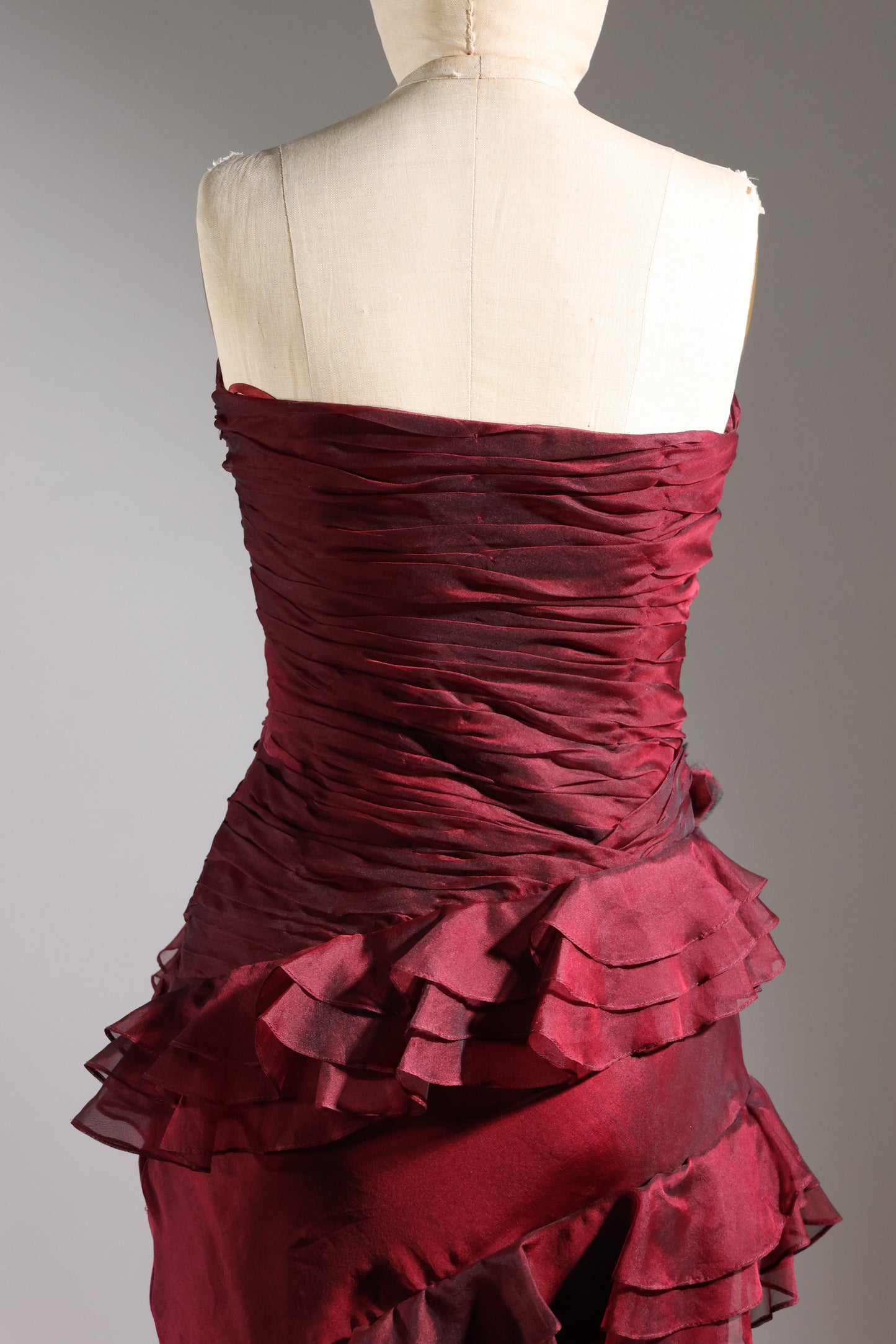 Eavis & Brown Assymetrical Dress - Burgundy