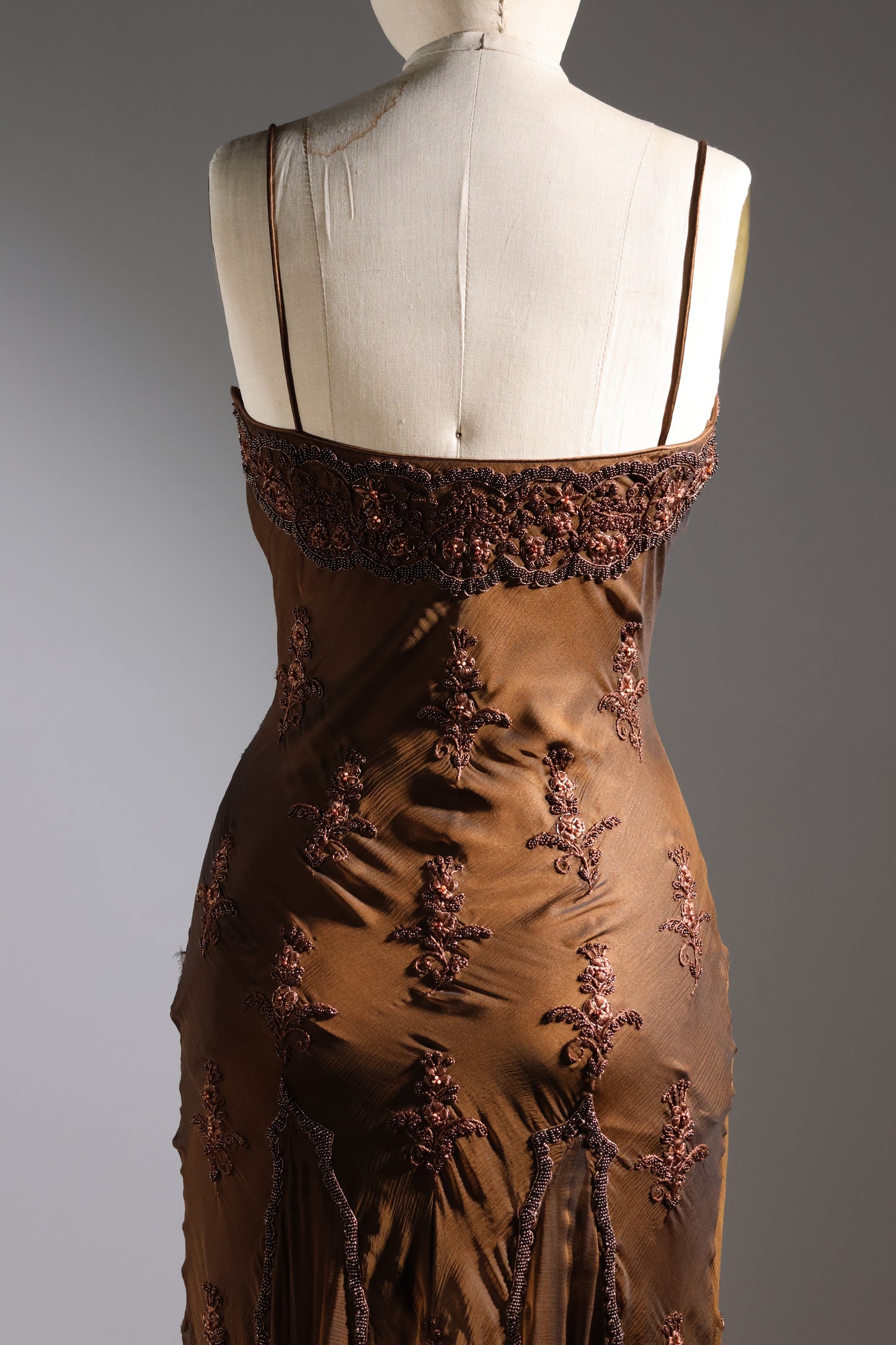 Eavis & Brown Scallop Dress - Bronze