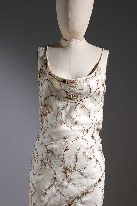 Eavis & Brown Lost Liquid Dress Changeant - Ivory