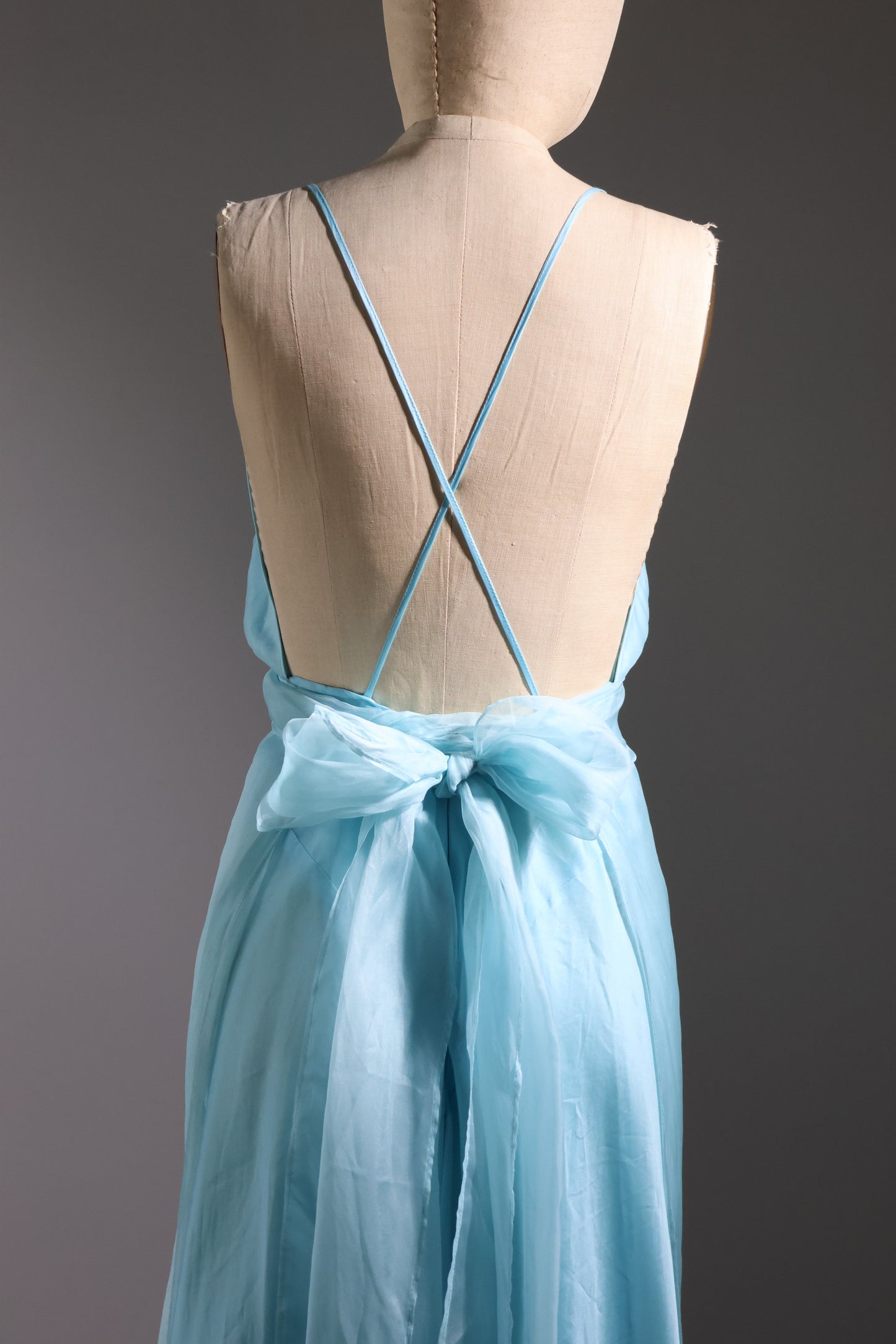 Les Habitudes Lined Parson Dress - Baby Blue