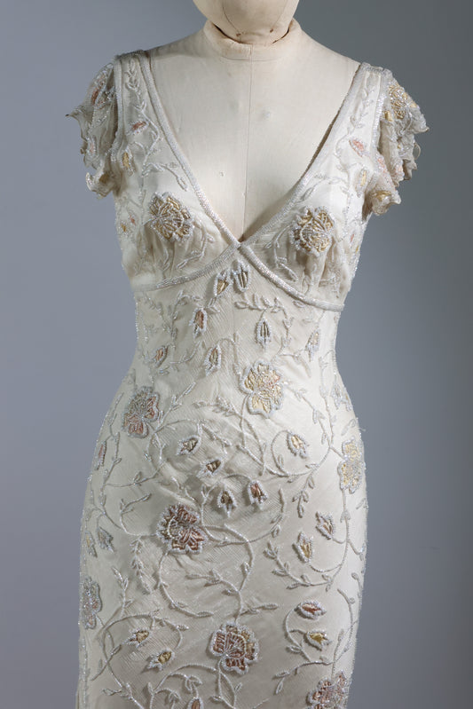 Eavis & Brown Beaded Dress 115 - Ivory