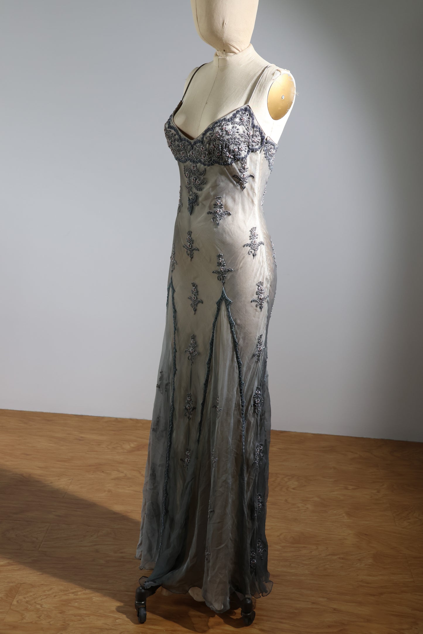 Eavis & Brown Beaded Dress 155 - Grey
