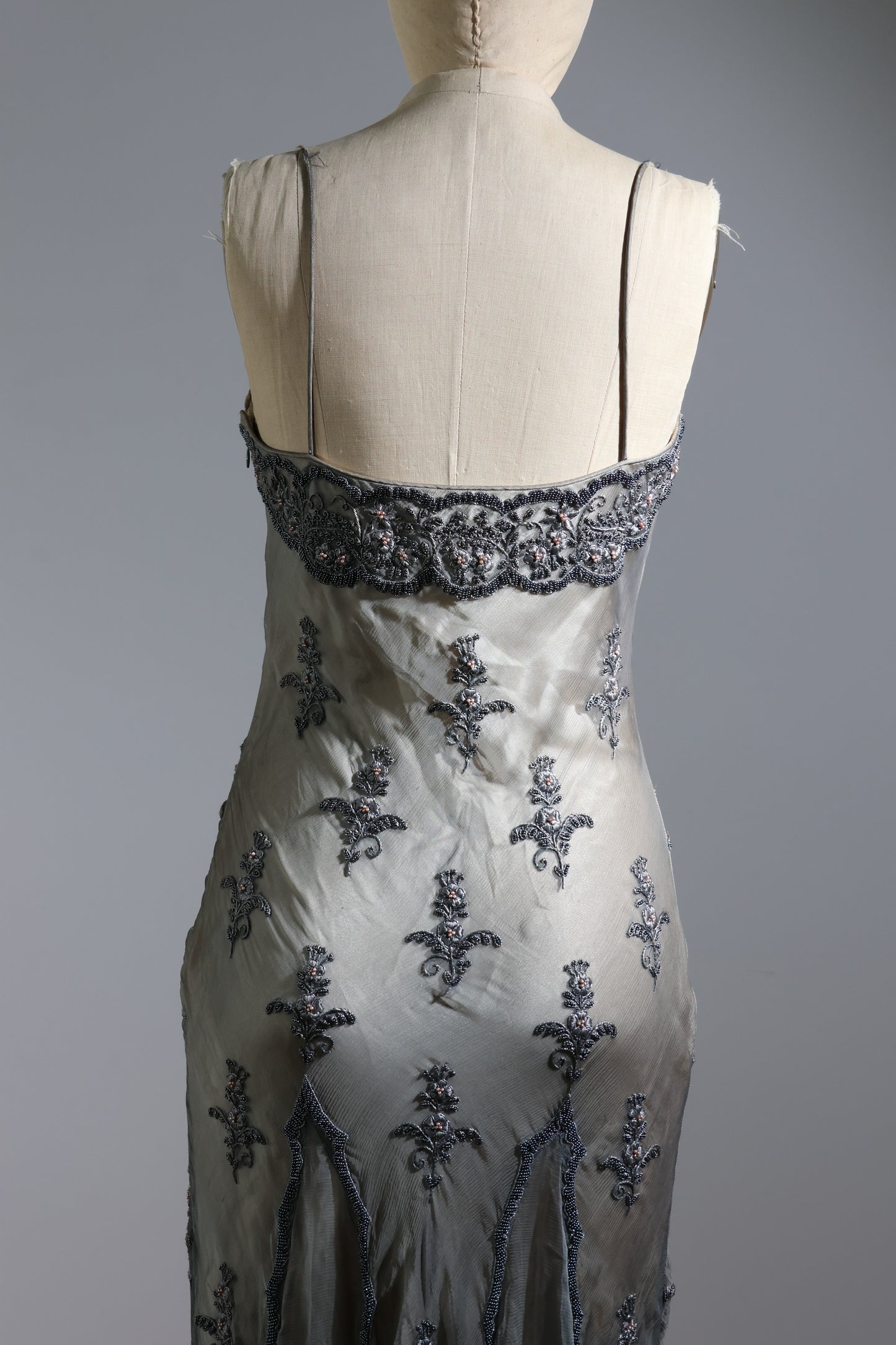 Eavis & Brown Beaded Dress 155 - Grey