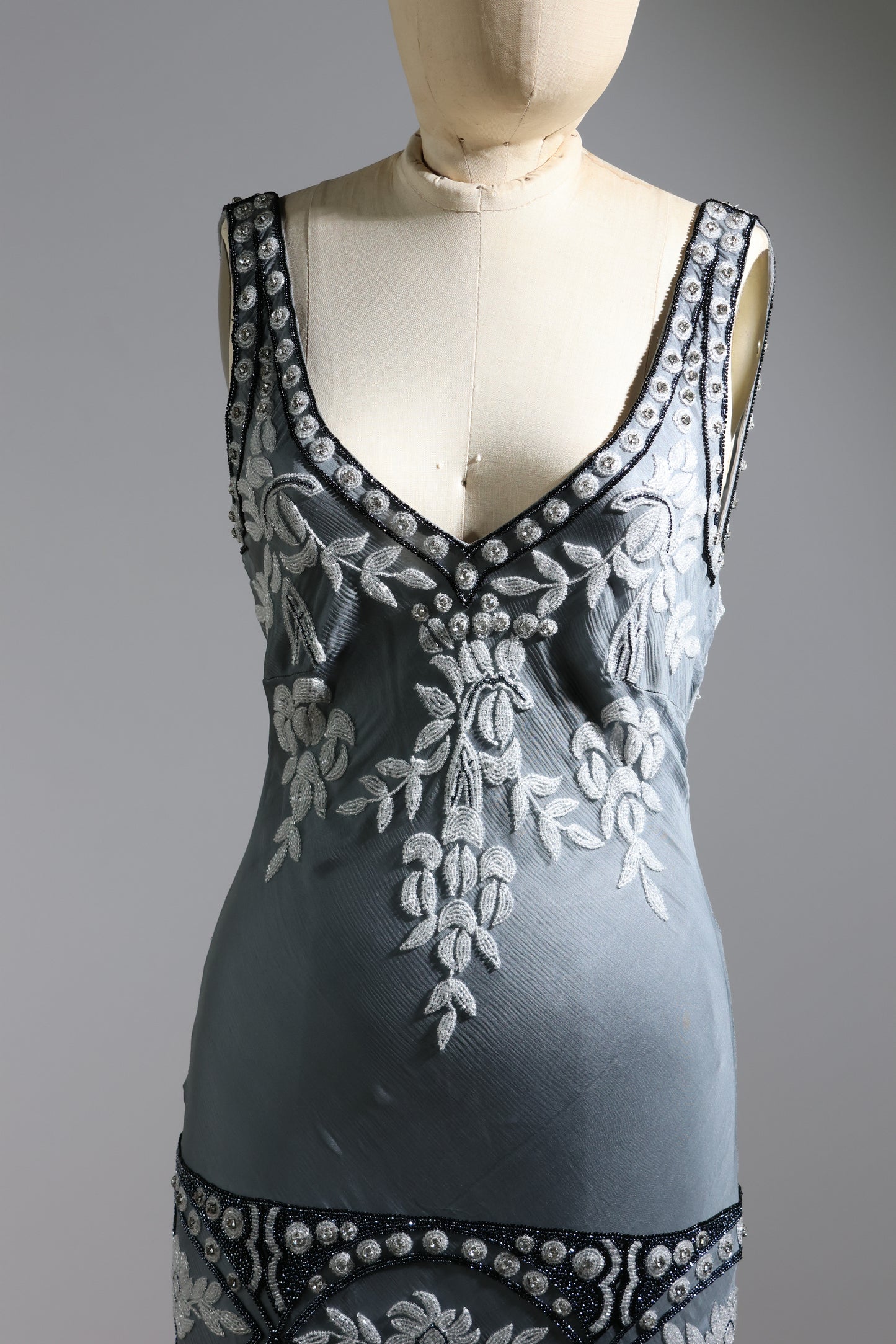 Eavis & Brown Short Sundress 188 - Grey / Ivory