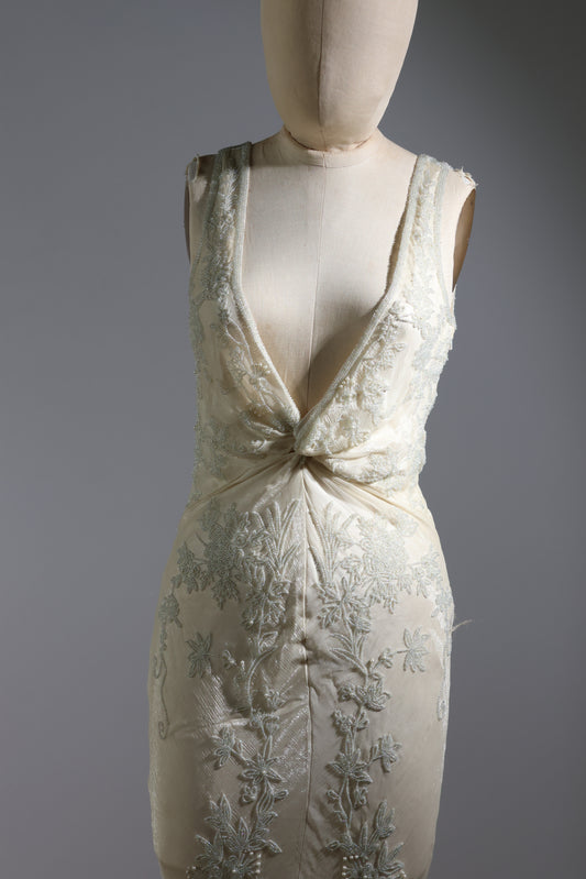 Eavis & Brown Poncho Knot Dress 154 - Ivory / Crystal