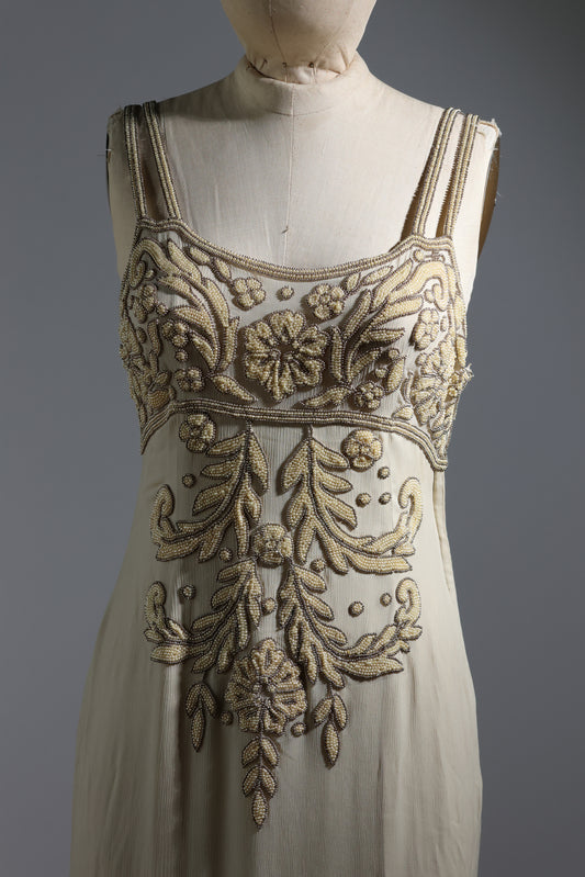 Eavis & Brown Beaded Dress 48 - Ivory