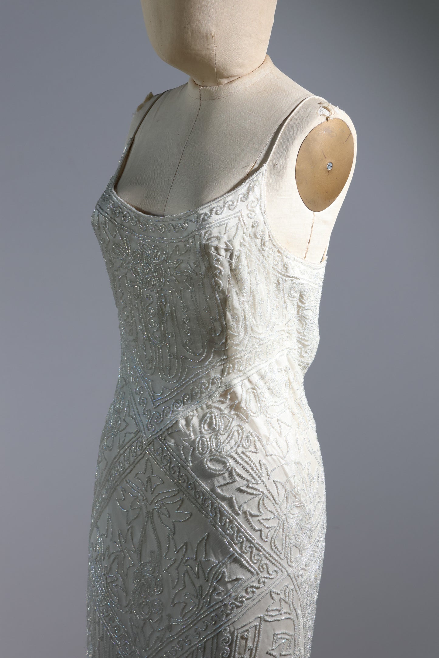 Eavis & Brown Changeant Trellis Gown 131 - Pale Blue / Crystal / Ivory