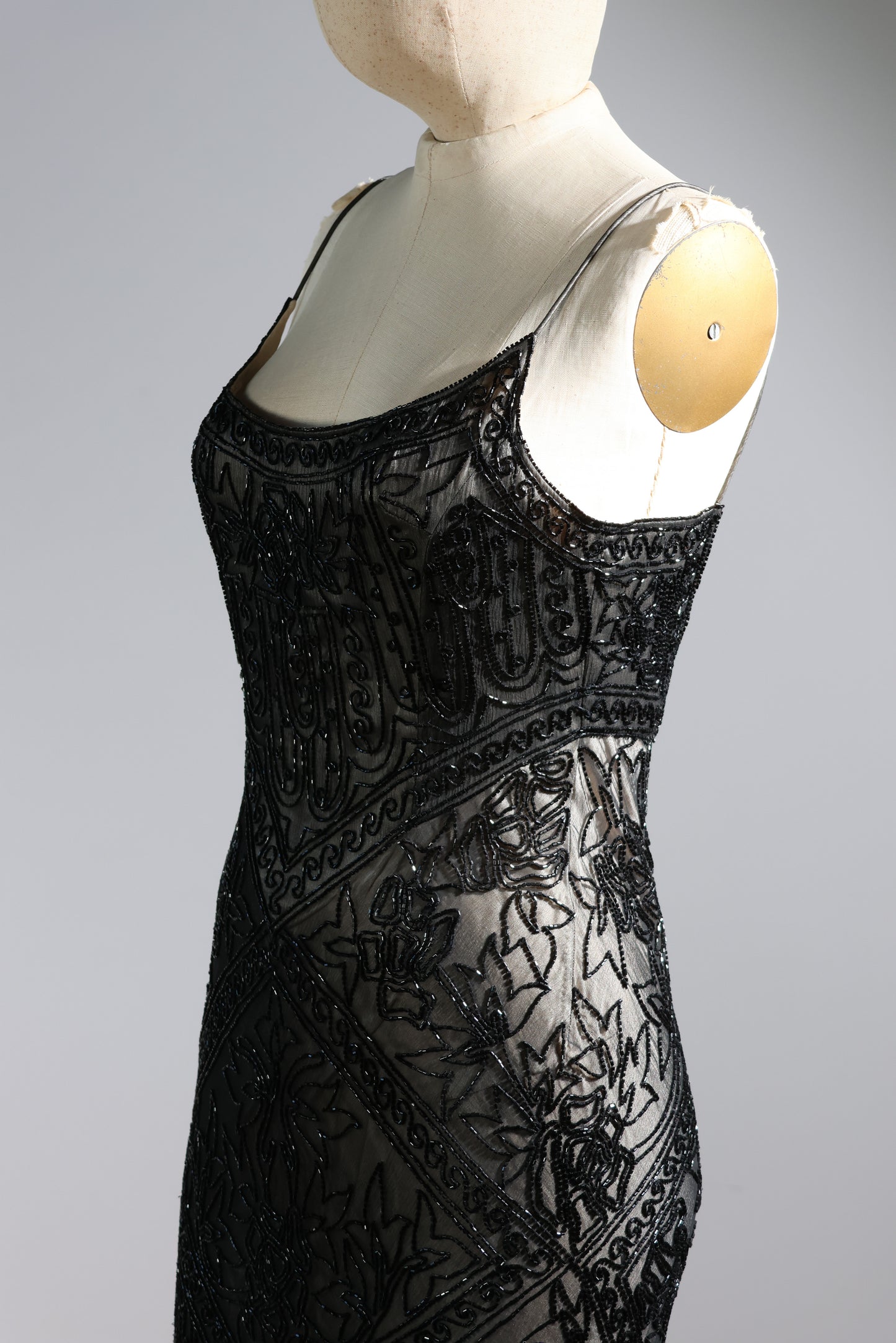 Eavis & Brown Trellis Long Dress 71 - Black / Pale Pink