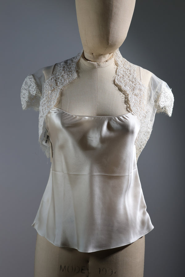 David Fielden Bolero Tulle Lace - White