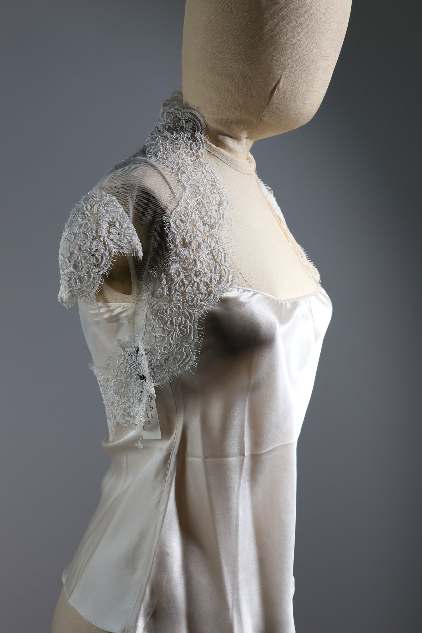 David Fielden Bolero Tulle Lace - White