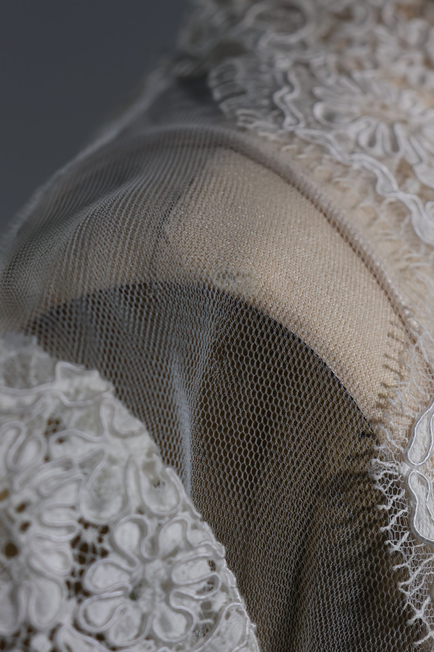 David Fielden Bolero Tulle Lace - White