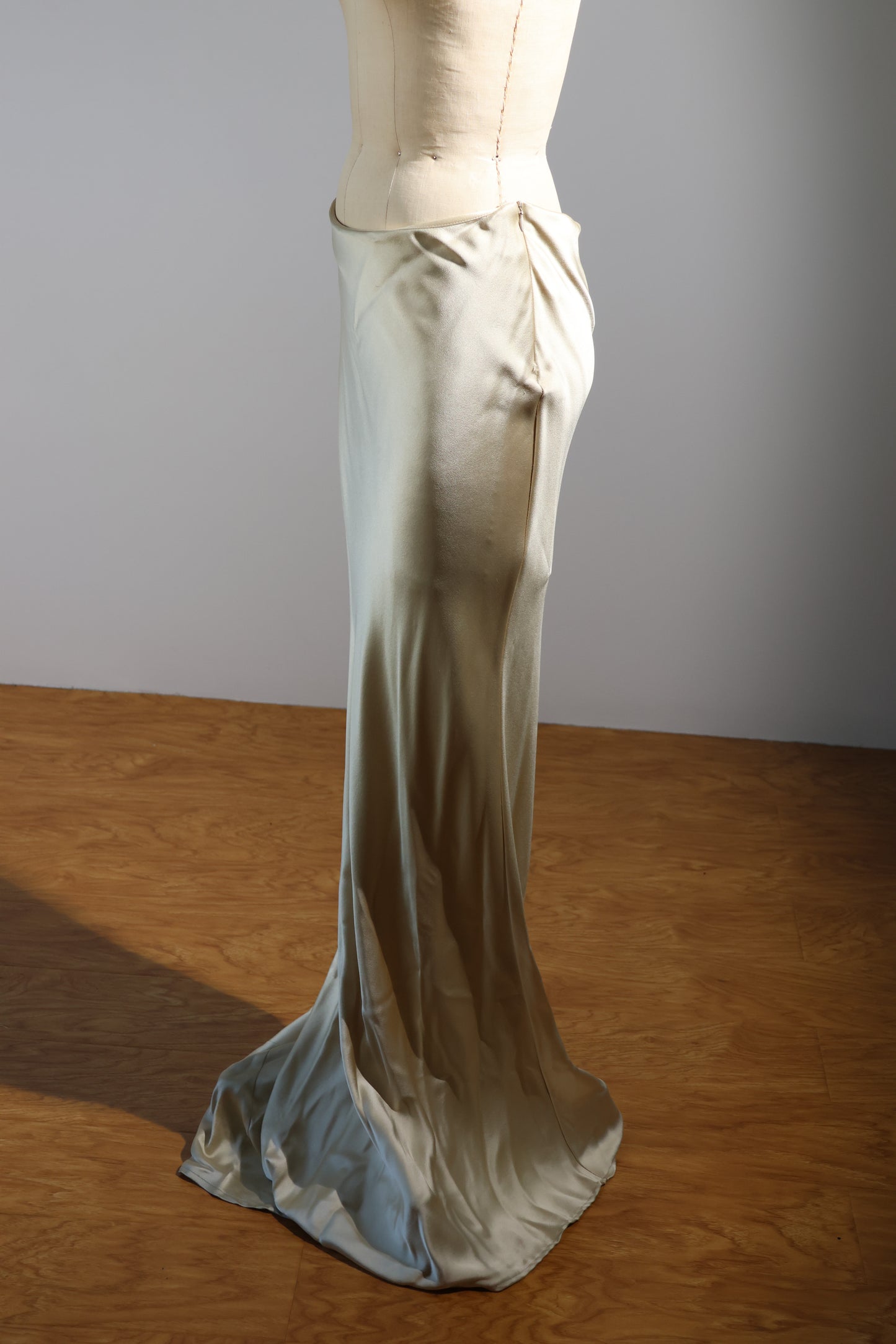 Les Habitudes Silk Skirt - Champagne