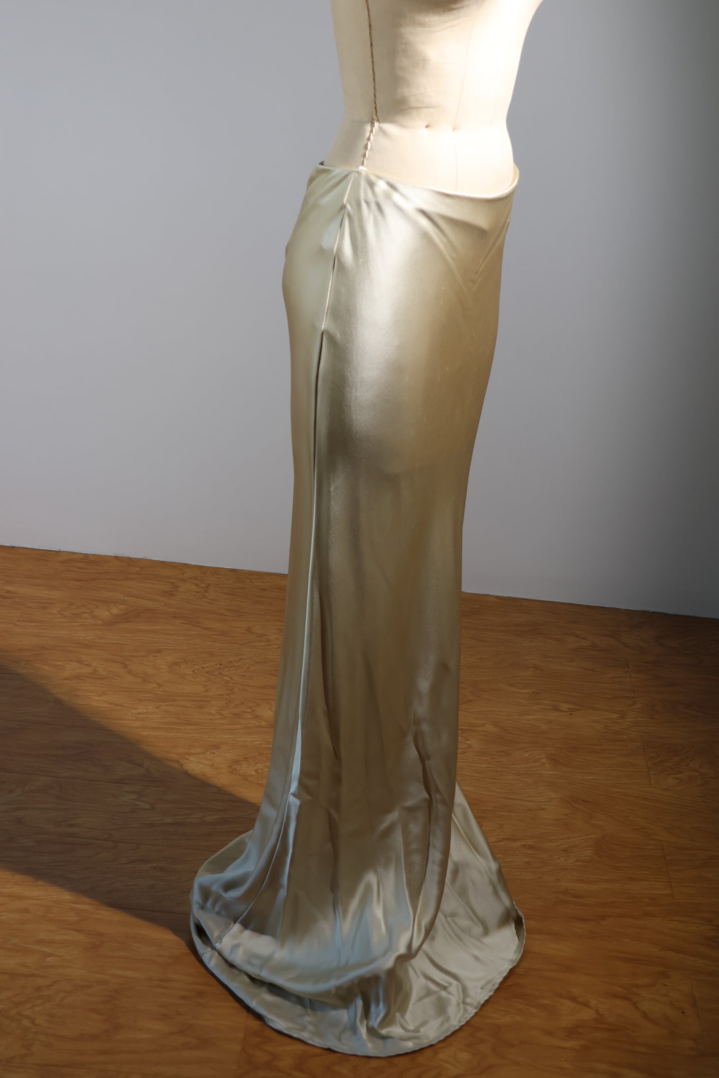 Les Habitudes Silk Skirt - Champagne