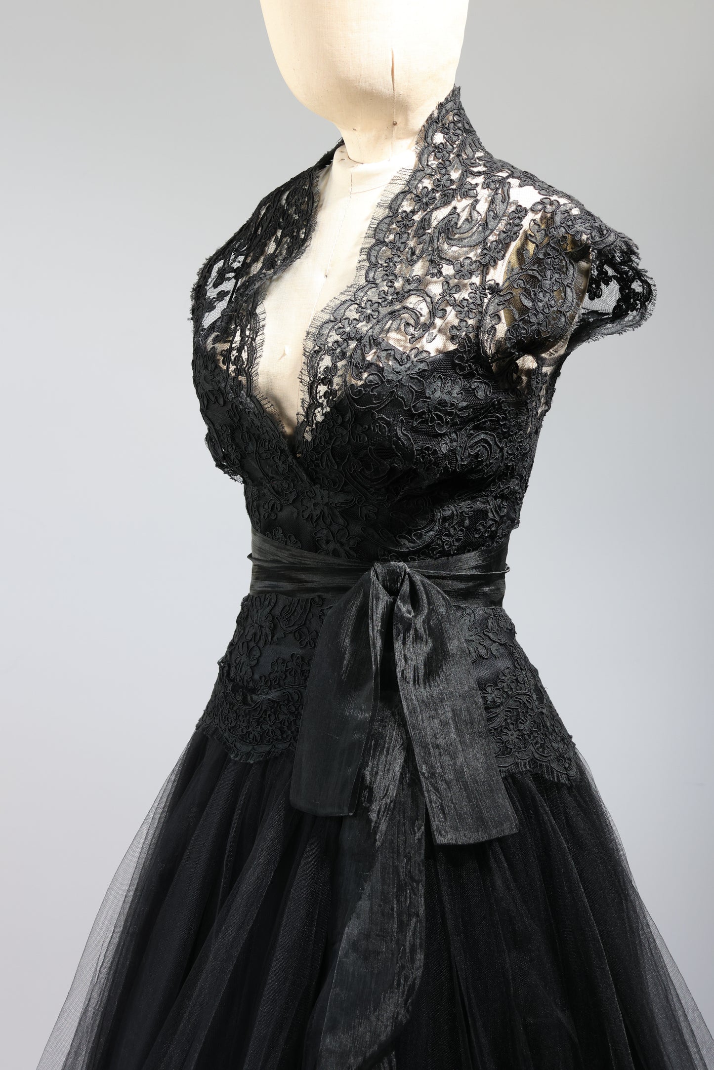 Eavis & Brown Grace Dress Long Silk Tulle - DR217 Black
