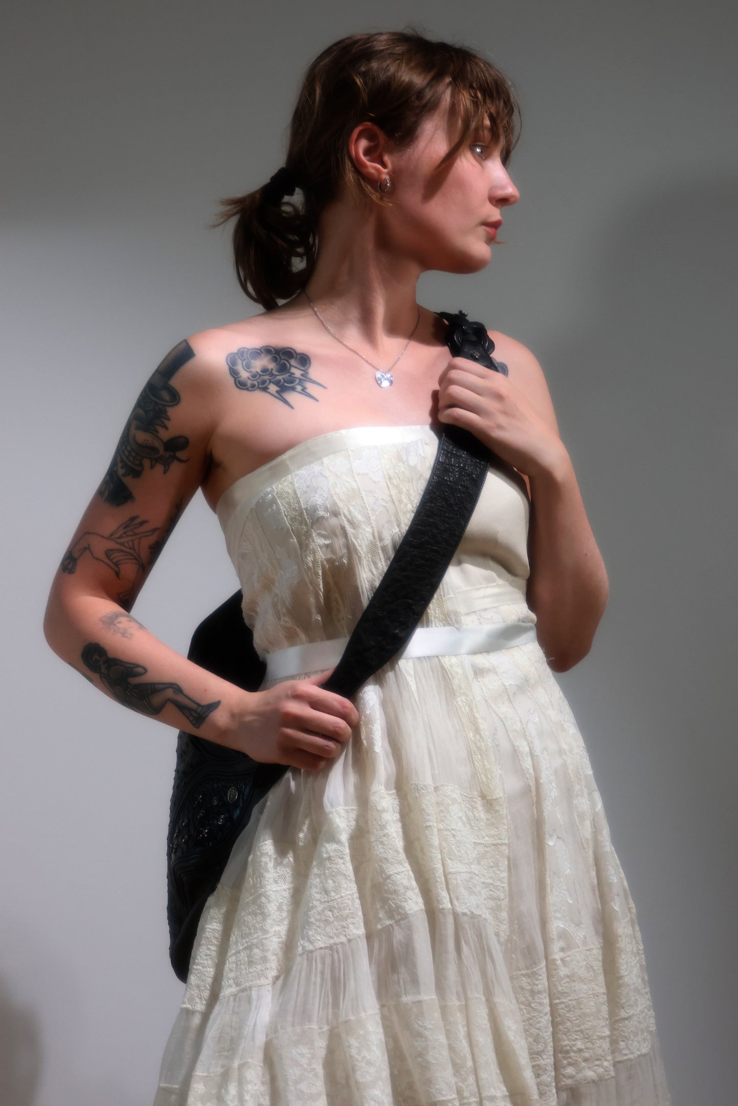 Marc Le Bihan Strapless Lace Dress - Ecru